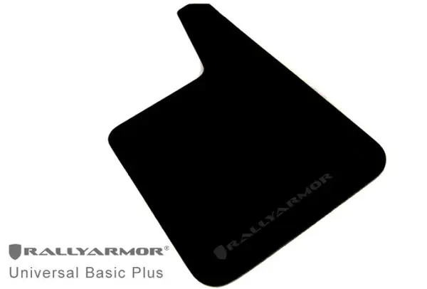 Hot Deal Rally Armor Universal Fit (No Hardware) Basic Plus Black Mud Flap w/ Black Logo