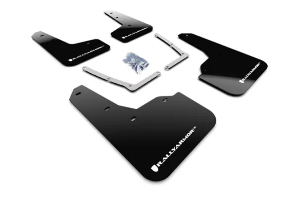 Big Sale Rally Armor 16-21 Honda Civic Si Black UR Mud Flap w/White Logo