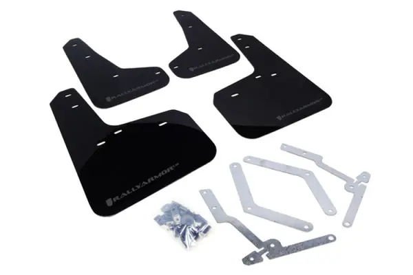 Rally Armor 12-19 Ford Focus ST / 16-19 RS Black Mud Flap w/Grey Logo New Arrival