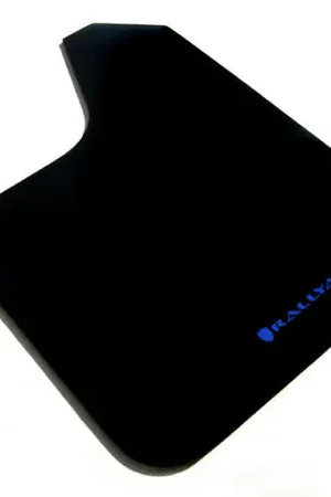Same Day Shipping Rally Armor Universal Fit (No Hardware) Basic Black Mud Flap w/ Blue Logo
