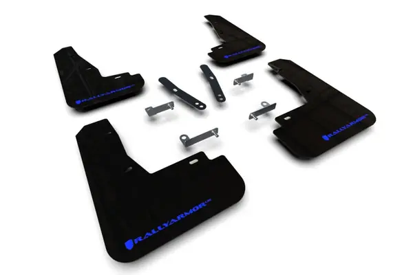 Rally Armor 22-24 Kia EV6 Black UR Mud Flap Blue Logo No Minimum Order