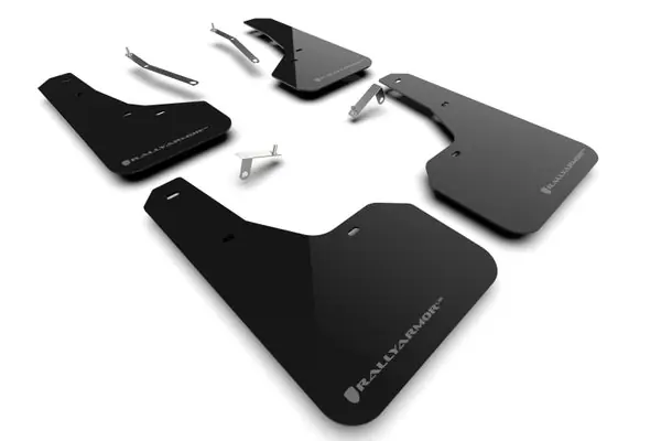 Genuine Rally Armor 22-24 Subaru Forester & Wilderness Black UR Mud Flap w/Grey Logo