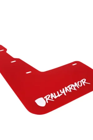Rally Armor 15-21 Subaru WRX/STI Red Mud Flap White Altered Font Logo Luxury