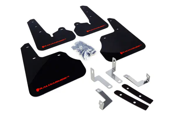 Rally Armor 12-16 Subaru Impreza 4D/5D Black UR Mud Flap w/Red Logo One Day Deal