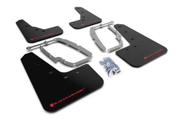 Rally Armor 17-23 Tesla Model 3 Black UR Mud Flap w/Red Logo Hassle-Free Returns
