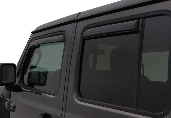 Trusted Brand AVS 2018 Jeep Wrangler Unlimited (4-Door) Ventvisor In-Channel Window Deflectors 4pc - Smoke
