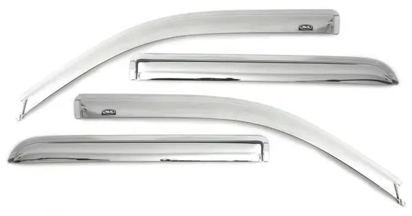 AVS 20-22 Chevrolet Silverado 1500 LTD Ext. Cab/DC F&R Ventvisor Window Deflectors 4pc - Chrome Limited Time