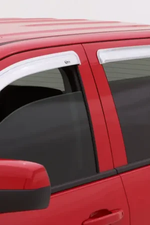 AVS 99-16 Ford F-250 Super Duty Supercrew Ventvisor Front & Rear Window Deflectors 4pc - Chrome High Quality