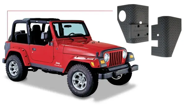 Fast Shipping Bushwacker 97-06 Jeep Wrangler Trail Armor Rear Corners - Black