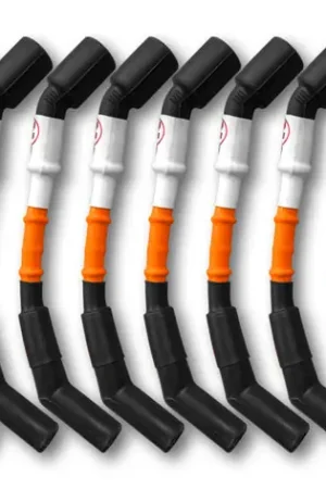 Kooks 10mm Spark Plug Wires - Orange w/Black Boots (8 pc. Set) In Demand