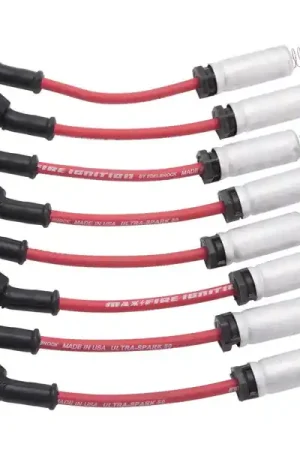 Weekend Sale Edelbrock Spark Plug Wire Set Ls Kit w/ Metal Sleeves 99-15 50 Ohm Resistance Red Wire (Set of 8)