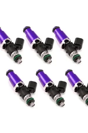 Injector Dynamics 1340cc Injectors - 60mm Length - 14mm Purple Top - 14mm Lower O-Ring (Set of 6) Exclusive