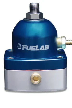 Final Sale Fuelab 535 EFI Adjustable Mini FPR 25-90 PSI (2) -6AN In (1) -6AN Return - Blue