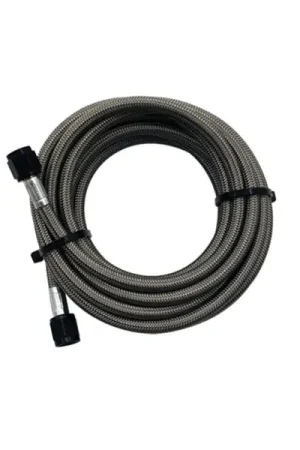 Bulk Order Snow Performance 15ft Braided Stainless Line (Black) w/ -4AN Fittings (NX Version)