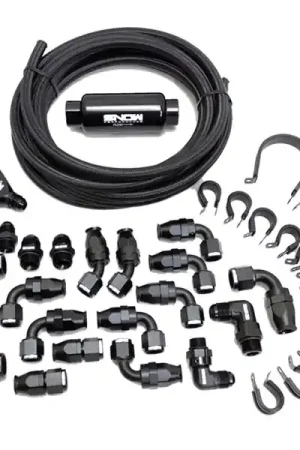 Snow Performance 8AN Braided Stainless Fuel Line Kit - Black Line Same Day Shipping