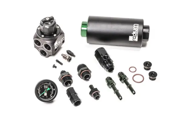 Radium Engineering 01-06 BMW E46 M3 Fuel Pressure Regulator & Fuel Filter Kit w/ Microglass Filter Modern
