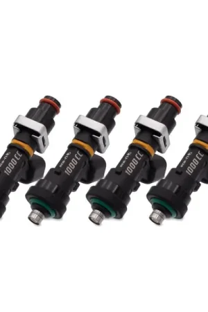 Brand New BLOX Racing Eco-Fi Street Injectors 1000cc/min w/1in Adapter For Honda B/D/H Series - Set of 4