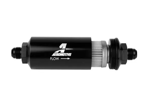 Aeromotive In-Line Filter - (AN -08 Male) 100 Micron Stainless Steel Element Top Rated