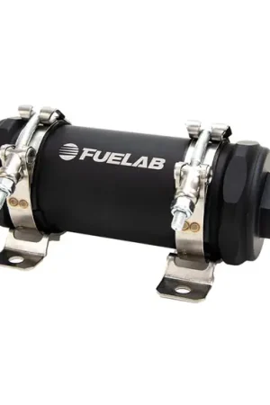 Fuelab PRO Series In-Line Fuel Filter (10gpm) -12AN In/-12AN Out 100 Micron Stainless - Matte Black New Release