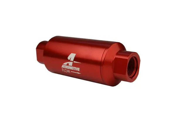 Direct From Manufacturer Aeromotive In-Line Filter - AN-10 size - 40 Micron SS Element - Red Anodize Finish