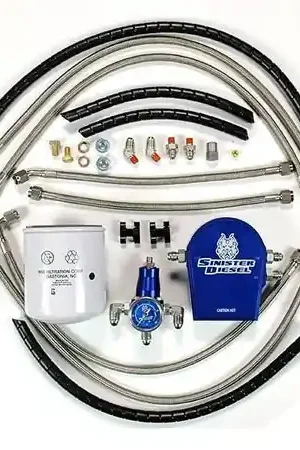 Sinister Diesel 99-03 Ford 7.3L (w/ Integrated Fuel Filter) Regulated Fuel Return Kit Limited Time