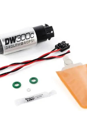 One Day Deal DeatschWerks 340lph DW300C Compact Fuel Pump w/ 04+ Lotus Elise/Exige Set Up Kit (w/ Mounting Clips)