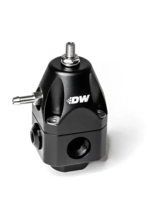 DeatschWerks DWR1000c Adjustable Fuel Pressure Regulator Dual 6AN Inlet and 6AN Outlet - Black Bulk Order