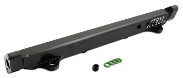 AEM 03-06 Evo 8 & 9 Black Fuel Rail Worldwide Shipping