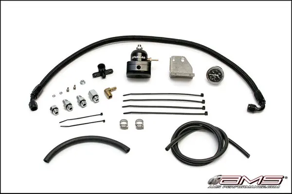 Authentic AMS Performance 08-15 Mitsubishi EVO X Fuel Pressure Regulator Kit - Black