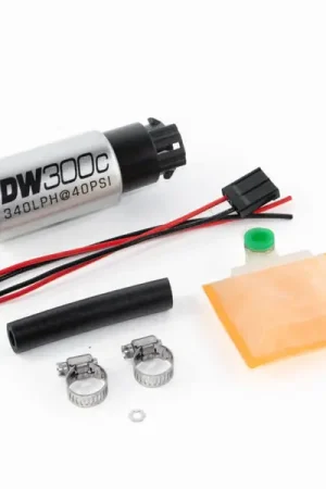 DeatschWerks 340lph DW300C Compact Fuel Pump w/ Universal Install Kit (w/ Mounting Clips) Popular