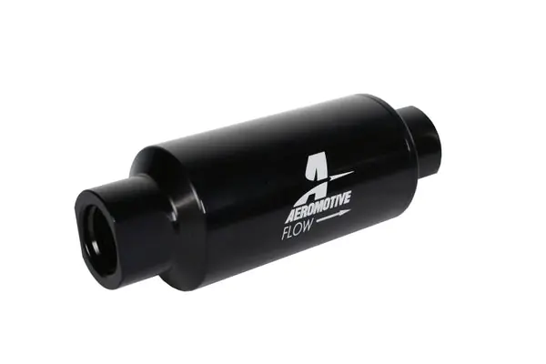 High Quality Aeromotive In-Line Filter 10AN 10 Micron Microglass Element Bright-Dip Black 2in OD
