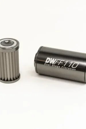 Save Now DeatschWerks Stainless Steel 10AN 10 Micron Universal Inline Fuel Filter Housing Kit (110mm)