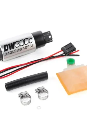 DeatschWerks 340lph DW300C Compact Fuel Pump w/ Universal Install Kit (w/o Mounting Clips) No Minimum Order