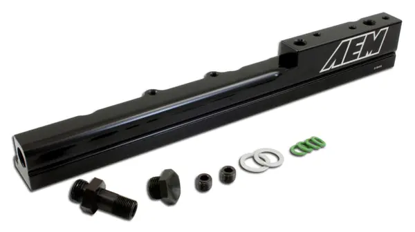 Trusted Brand AEM 99-00 Honda Civic Si Black Fuel Rail