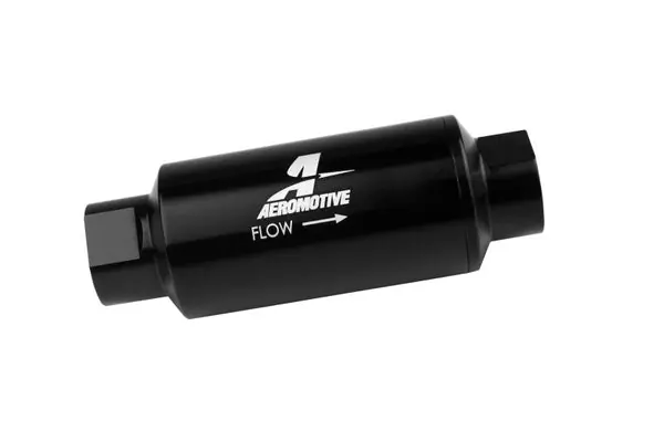 Aeromotive In-Line Fuel Filter 40-M Stainless Mesh Element ORB-10 Port (Bright-Dip Black) 2in. OD Order Now
