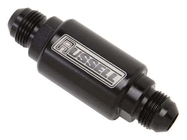 Handmade Russell Performance Black Anodized (3in Length 1-1/4in dia. -6 male inlet/outlet)