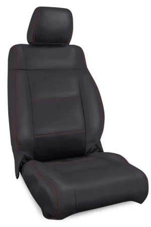 Next Day Delivery PRP 11-12 Jeep Wrangler JK Front Seat Covers/2 door or 4 door (Pair) - Black with Red Stitching
