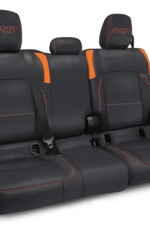 Affordable PRP Jeep Wrangler JT Rear Bench Covers - with no Armrest - Black/Orange