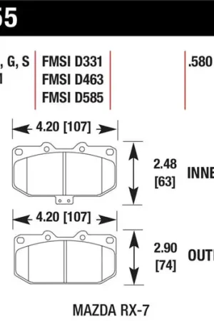 Hawk 93-95 Mazda RX-7 Blue 9012 Front Brake Pads Shop Now