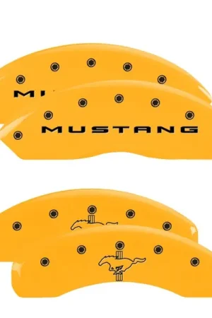 MGP 4 Caliper Covers Engraved Front 2015/Mustang Engraved Rear 2015/Bar & Pony Red/Silve 19in. Min Fresh Stock