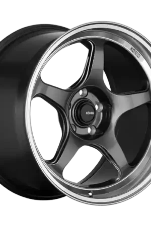 Konig Hyperspec 17x9 5x100 ET40 Anthracite Metallic Wheel w/ Mirror Machined Lip (Knurled Bead) Reduced Price