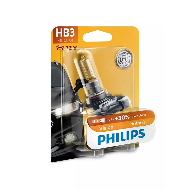 Philips 9005PRB1 Vision Line 12V HB3 65W +30% Globe (Single) High Quality