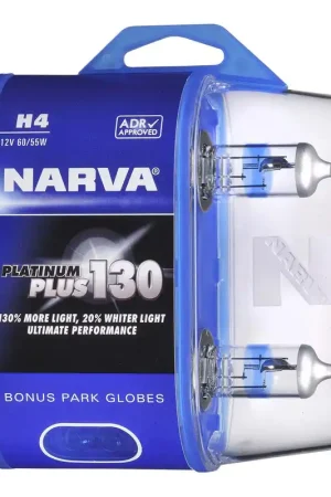 Narva 48542BL2 H4 12V 60\\/55W Platinum Plus 130 Halogen Headlight Globes Buy Direct