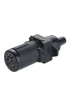 Premium Narva 7Pin Small Round Plastic Trailer Plug - 82121BL