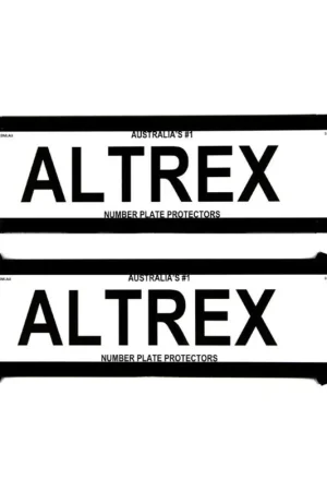 Altrex NSW Premium Dual Back Black Number Plate Protectors - without Lines - 6NLPDB Markdown