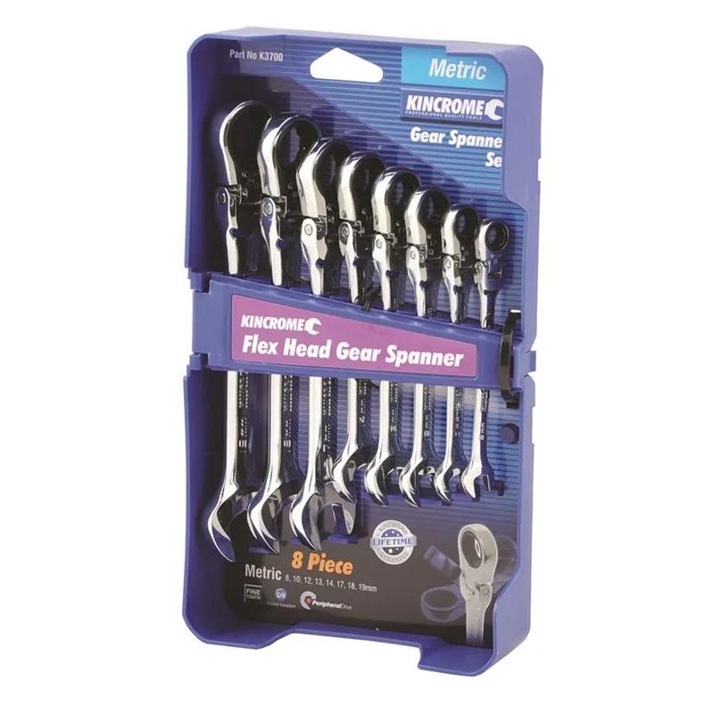 Kincrome 8-Piece Metric Flex Head Ratcheting Gear Spanner Set - K3700 (Pickup Only) Super Sale