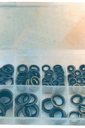 Reduced Price PKTool 90pc Dowty Style Rubber\\/Metal Gasket Assortment - RG28154 (Pickup Only)