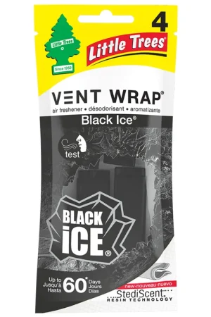 Little Trees Air Freshener Vent Wrap 4Pk -Black Ice 52731 Top Pick