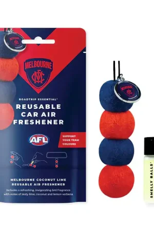 Smelly Balls Melbourne Demon Reusable Car Air Freshener Set - AFL445AI Hot Deal