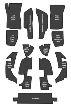 Final Sale Sound Deadener for 68-75 Chevrolet Corvette Roadster Mastic with Pad 13Pc